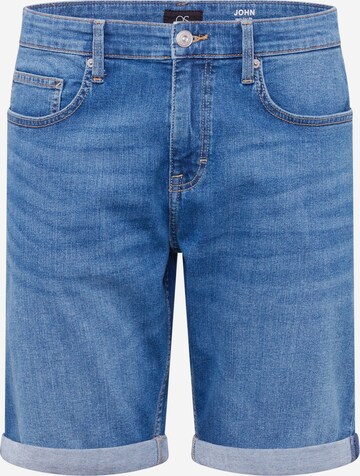QS Regular Jeans i blå: framsida