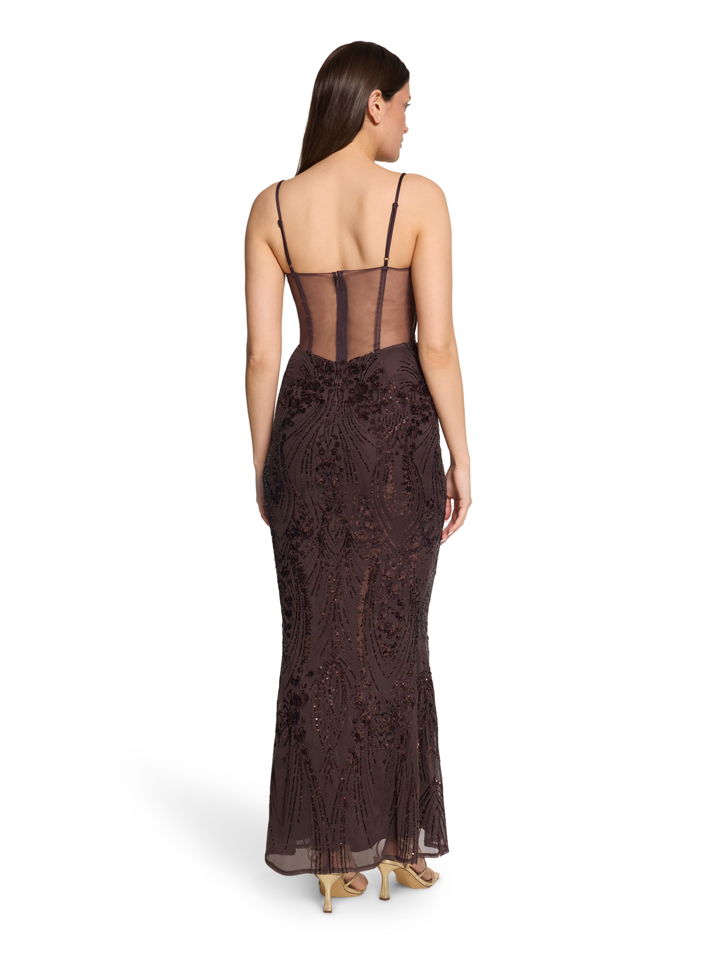 Robe de soirée Vera Mont en marron