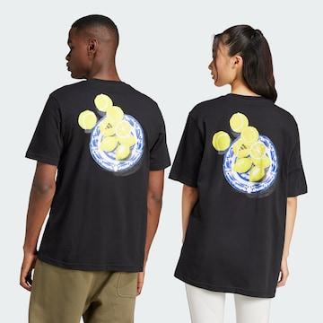 T-Shirt 'Lounge Still Life Lemons' ADIDAS SPORTSWEAR en noir : devant