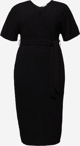 Rochie 'Liliane' de la ABOUT YOU Curvy pe negru: față