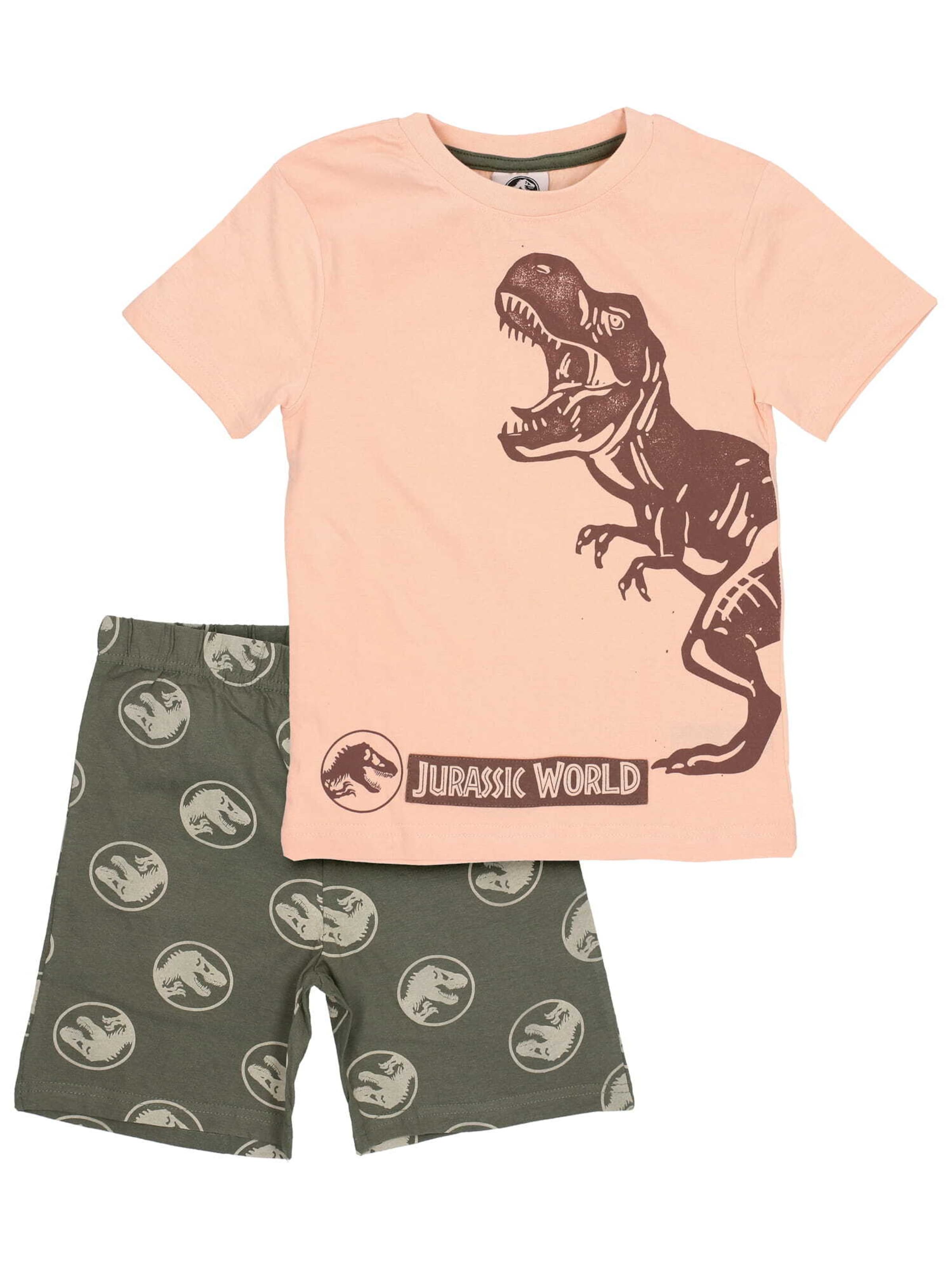 Jurassic World Schlafanzug 'Jurassic World' in Grün: Vorderseite