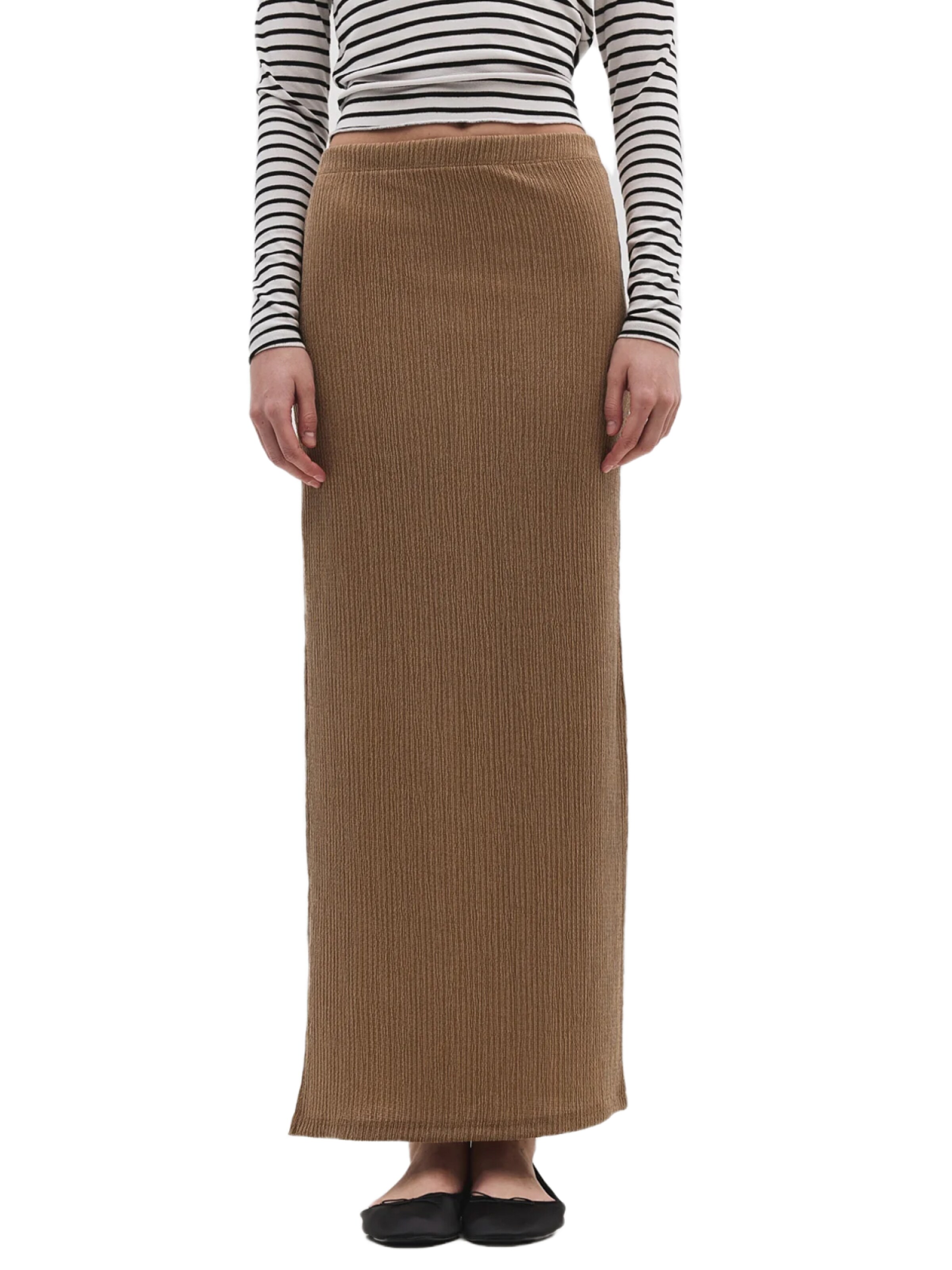 No Matter What Rok in Beige: voorkant