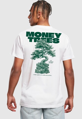 Mister Tee Shirt 'Money Trees' in Wit: voorkant