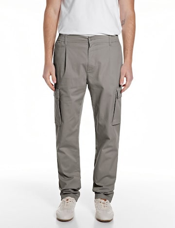 REPLAY Regular Chino Pants 'Adhann' in Grey: front