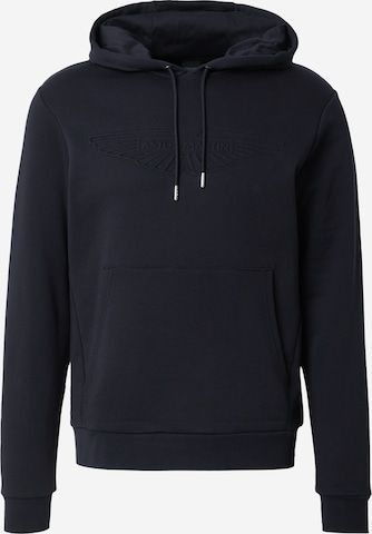 Hackett London Свитшот 'AM EMBOSSED' в Черный: спереди