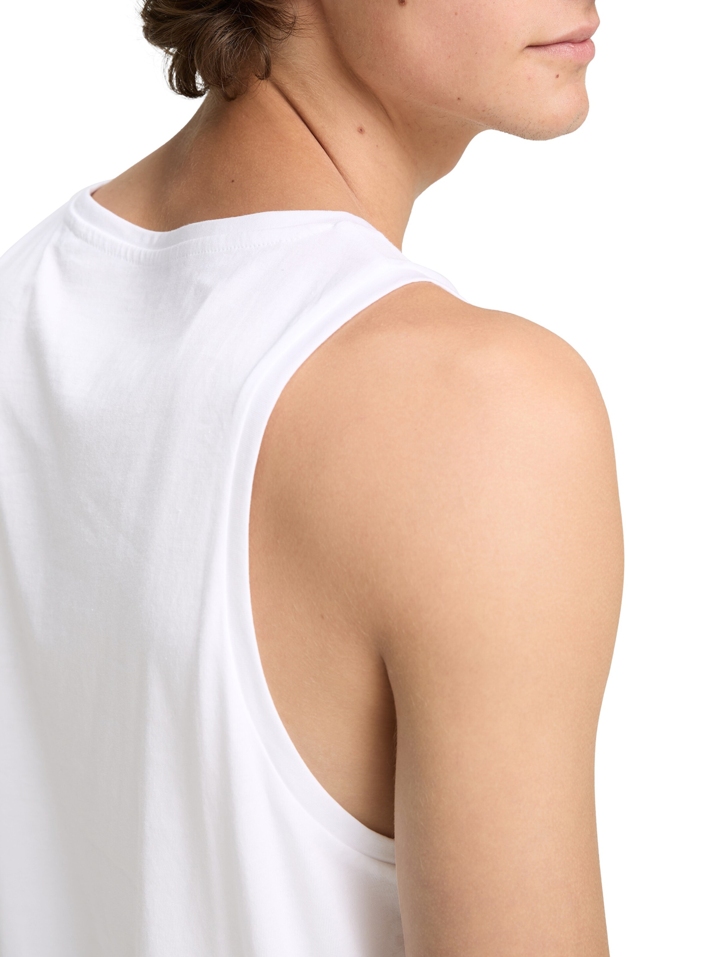 balts TOM TAILOR DENIM T-Krekls