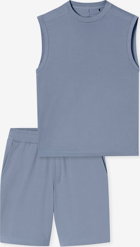 Pyjama long ' Modern ' SCHIESSER en bleu : devant