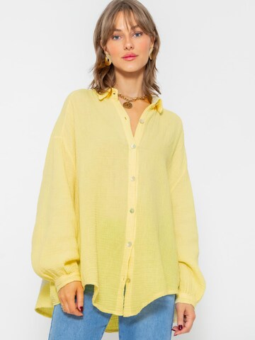 SASSYCLASSY Bluse 'kürzere Variante' in Gelb