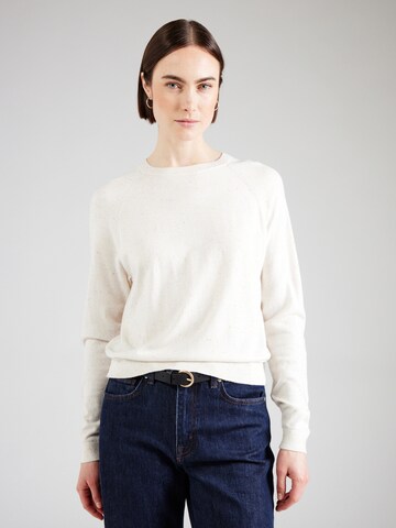 Pull-over QS en blanc : devant
