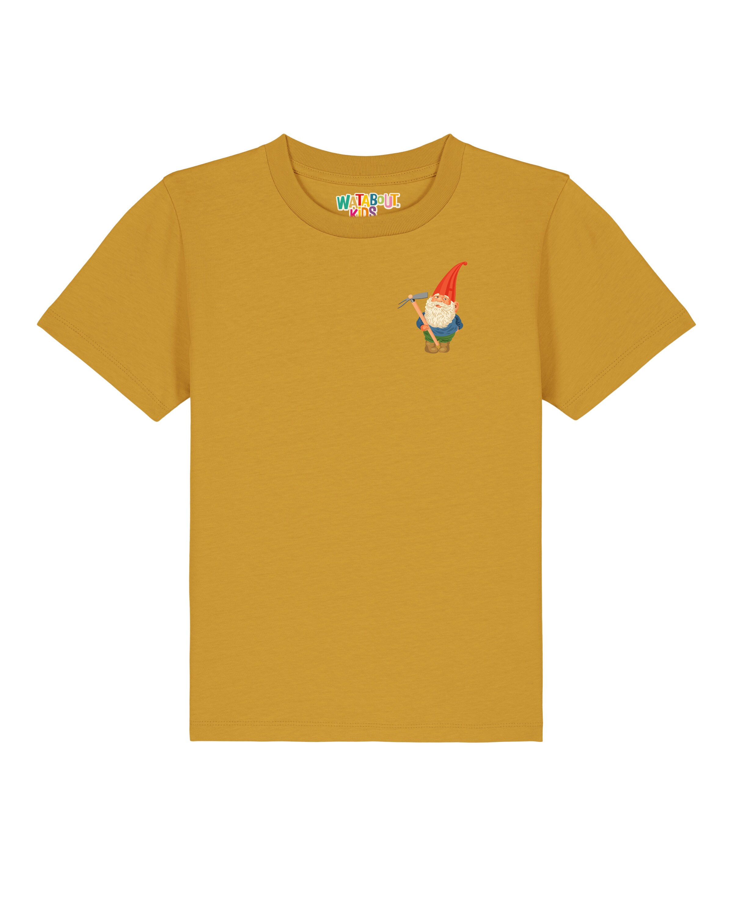 watabout.kids T-Shirt 'Gartenzwerg' in Gelb: Vorderseite