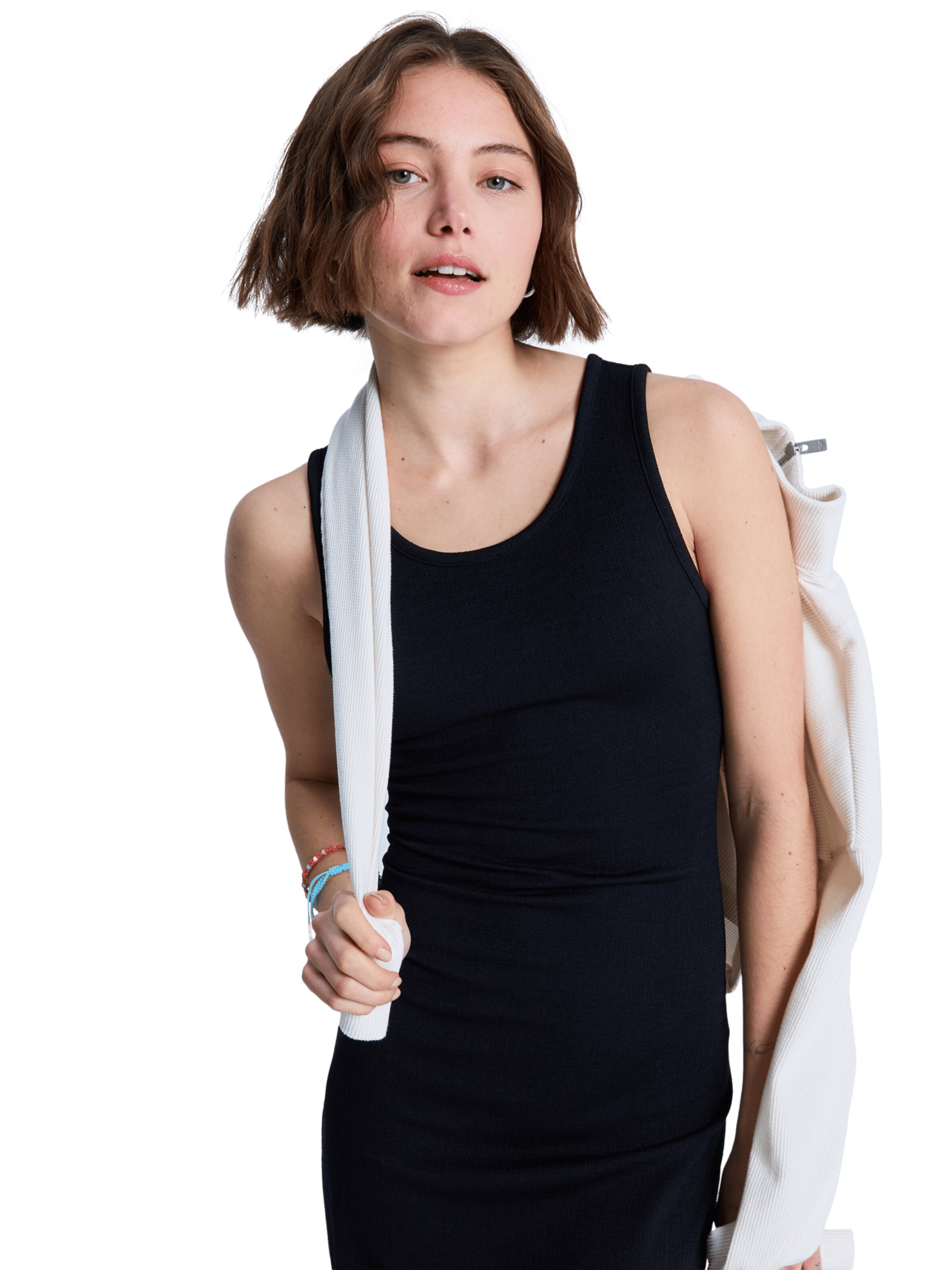 ROXY Strickkleid 'Good Keepsake' in Schwarz