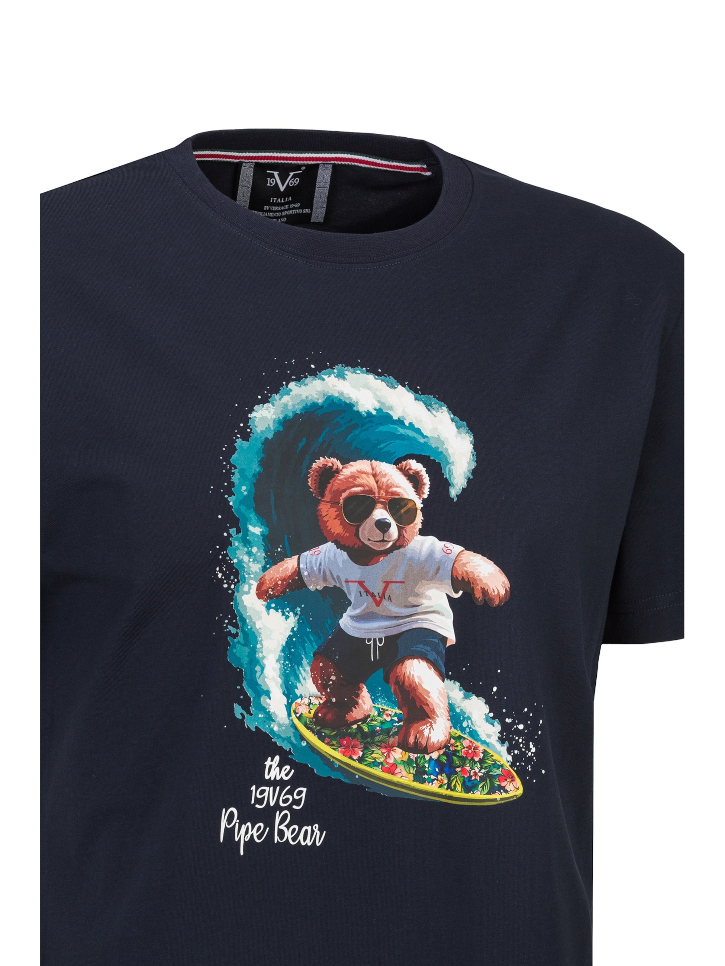 19V69 ITALIA Shirt 'Rafael Pipe' in Blauw