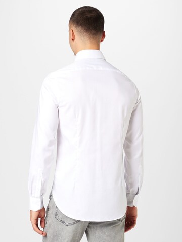 Michael Kors Slim fit Button Up Shirt 'DOBBY' in White