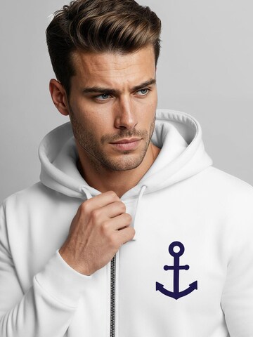 Neverless Sweatjacke 'Anker'‌‌‌‌‌‌‌‌‌‌ in Weiß