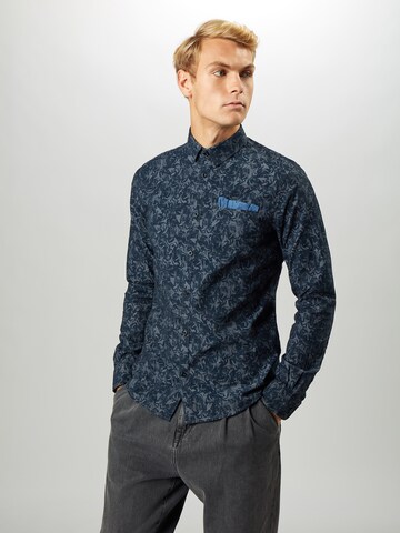 TOM TAILOR Regular Fit Hemd in Blau: predná strana