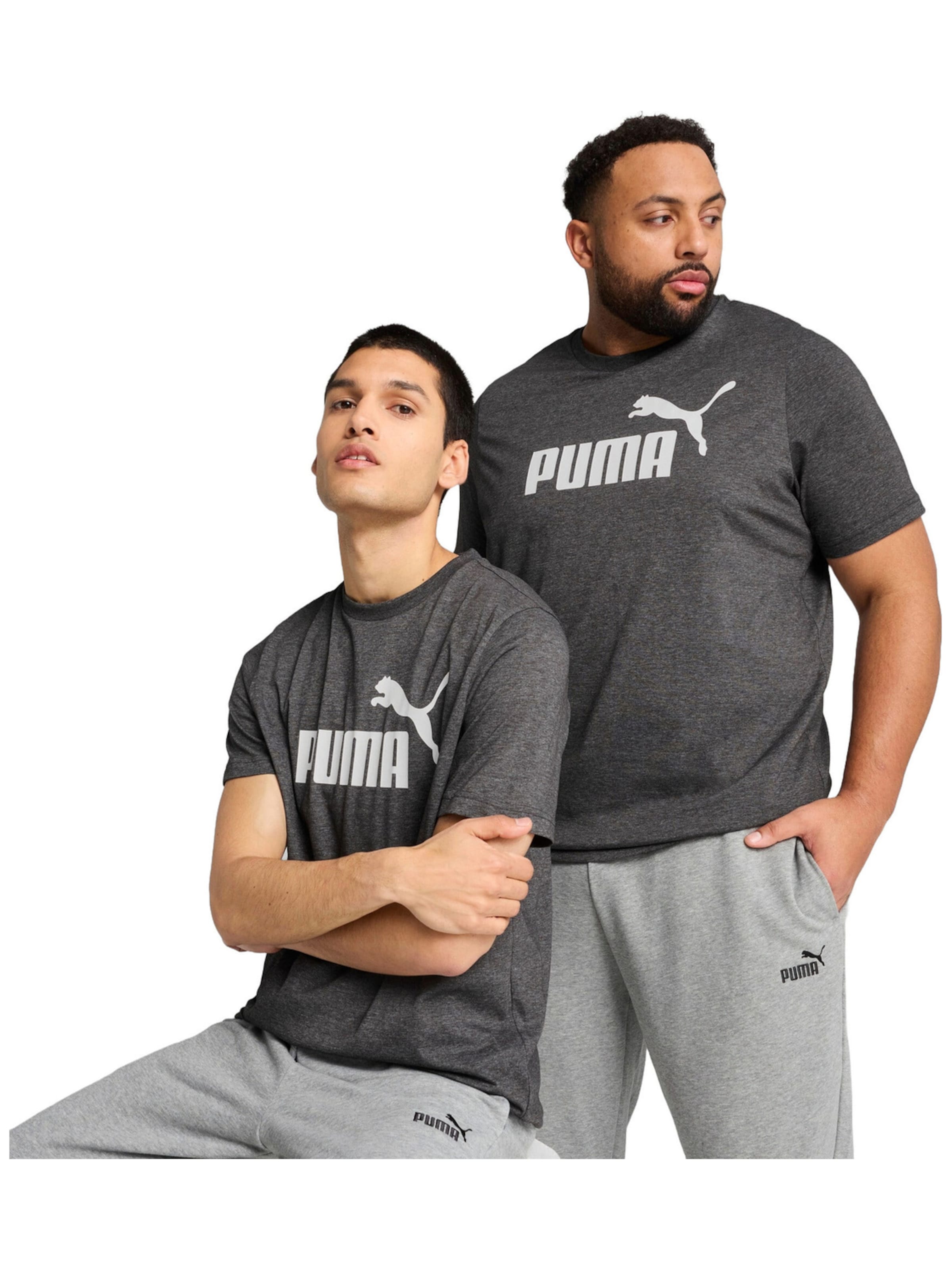 Maglietta 'Puma Ess No. 1 Logo Heather Tee' di PUMA in grigio