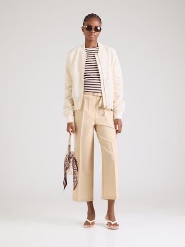 ABOUT YOU Wide leg Pressveckad byxa 'Antonina' i beige