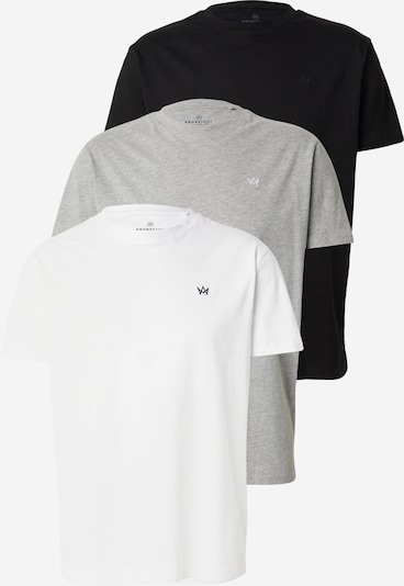 Marškinėliai 'Erwin' iš Kronstadt, spalva – pilka / juoda / balta, Prekių apžvalga