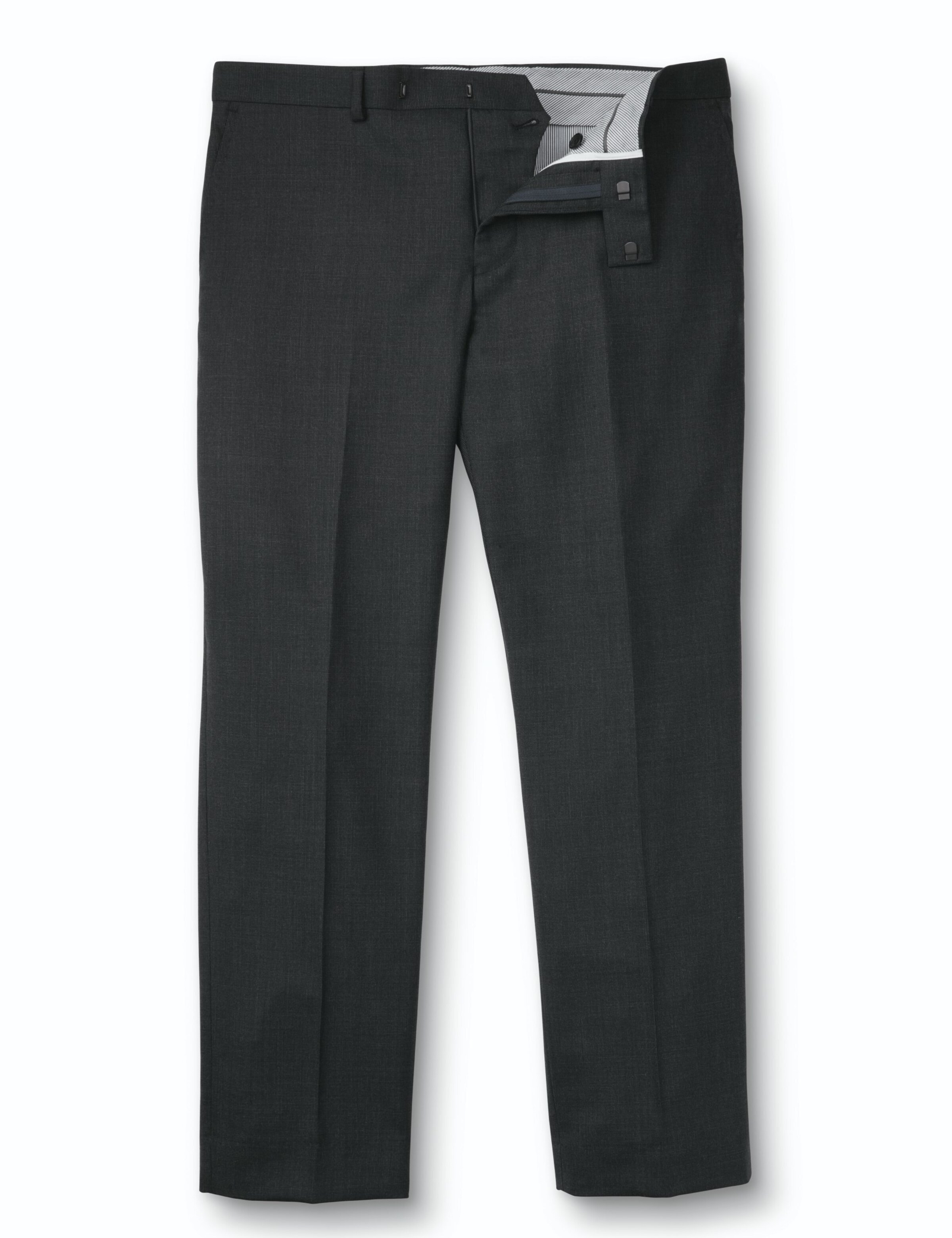 Charles Tyrwhitt Slim fit Pleated Pants in Grey: front