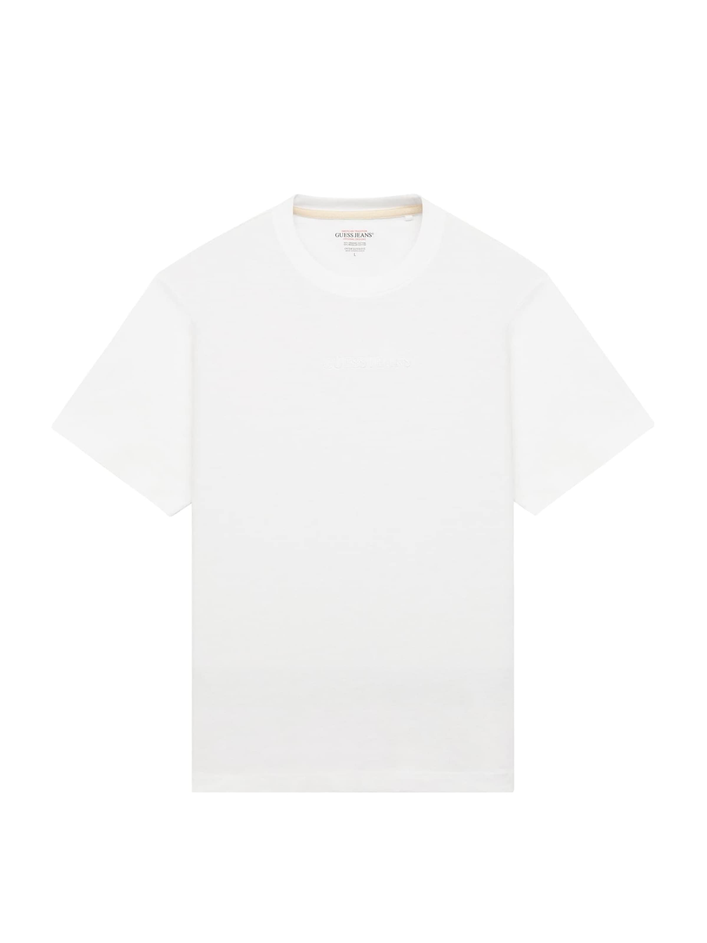 T-Shirt GUESS JEANS en blanc : devant