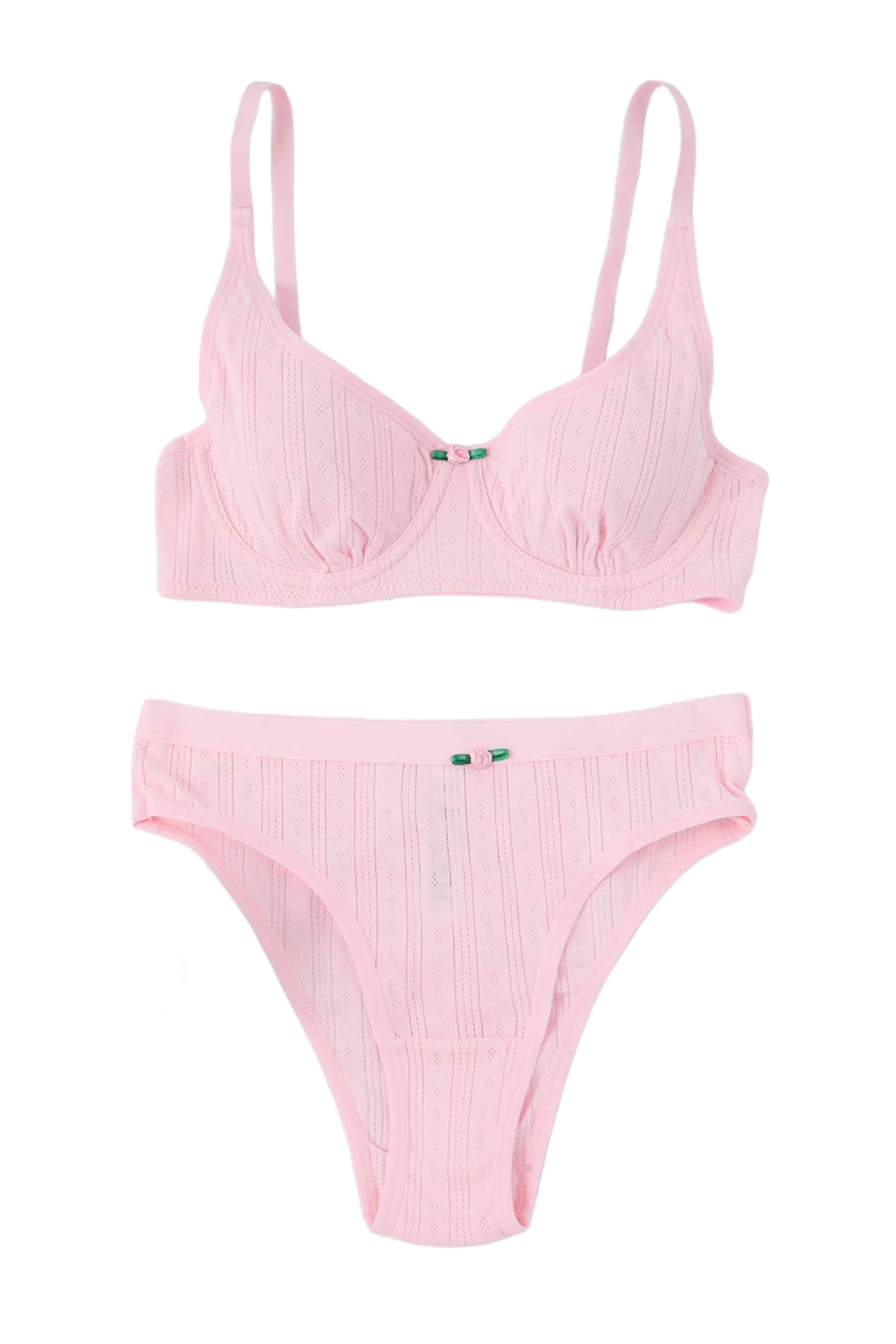 Trendyol - Clásico Conjuntos de ropa interior en rosa: frente