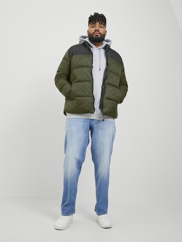 Jack & Jones Plus Winter Jacket in Green