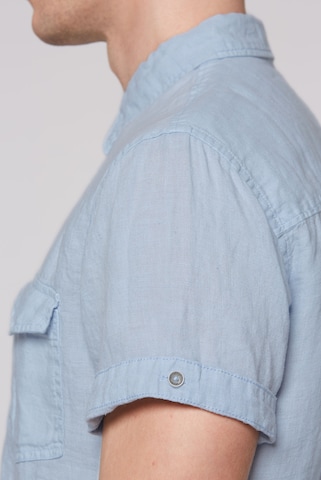 CMPD Slim fit Button Up Shirt in Blue