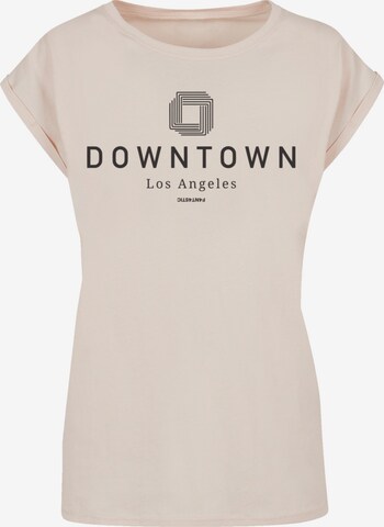 T-shirt 'Downtown LA Muster' F4NT4STIC en beige : devant