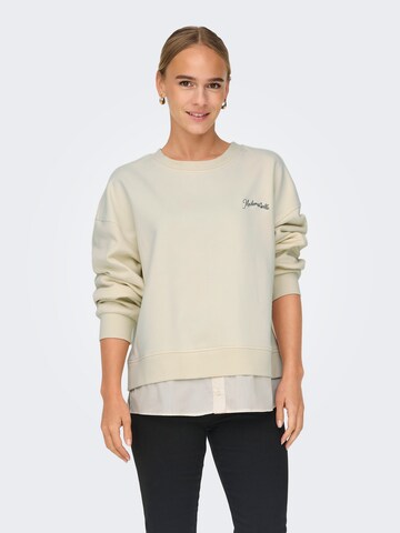 JDY Sweatshirt 'JDYHARLEM' in Beige: Vorderseite