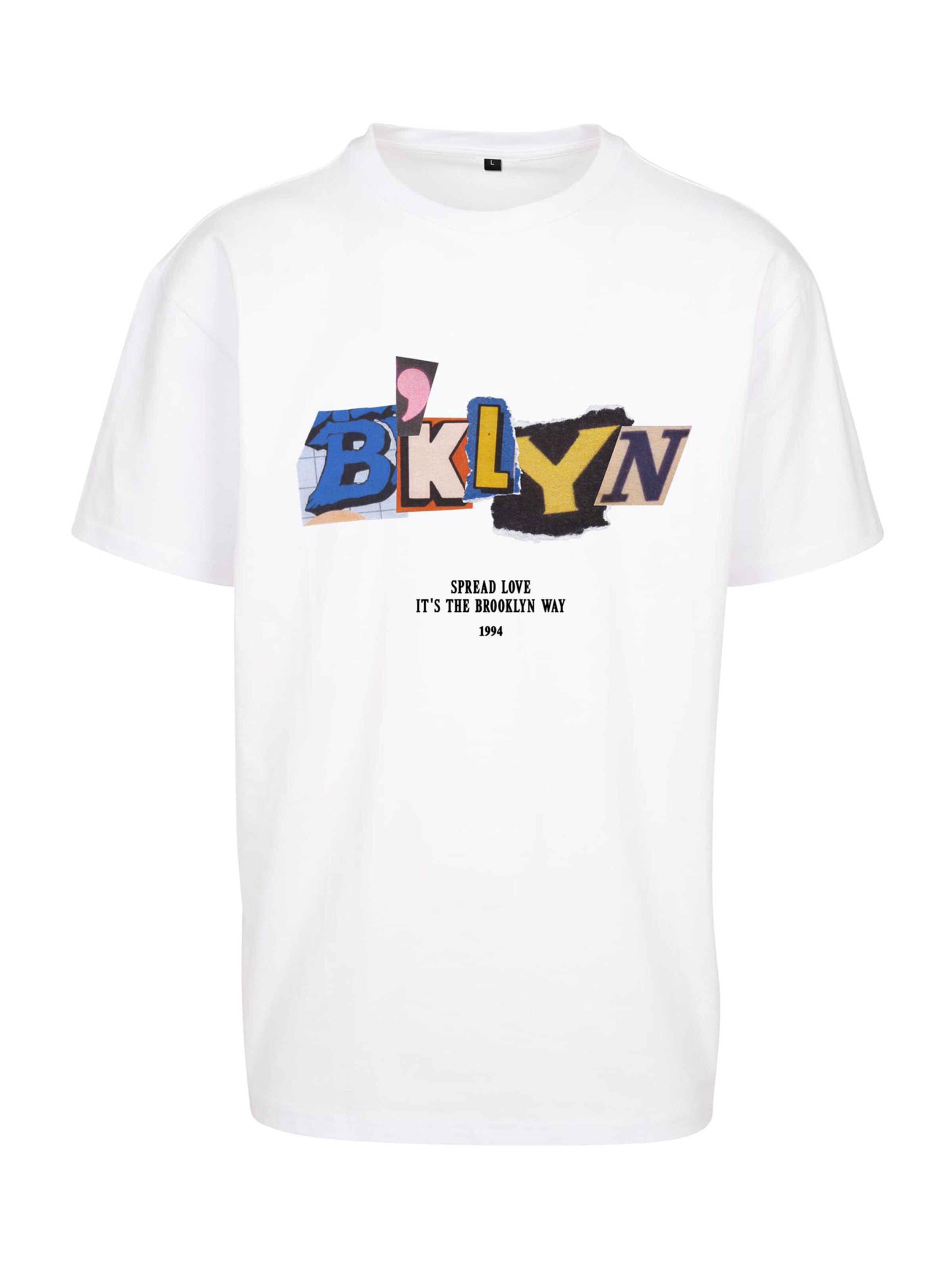 Männer Shirts Mister Tee T-Shirt 'BRKLYN' in Weiß - EF12819 Männer Shirts Mister Tee T-Shirt 'BRKLYN' in Weiß - EF12819