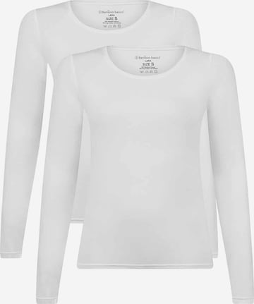 Bamboo basics Shirt in Wit: voorkant
