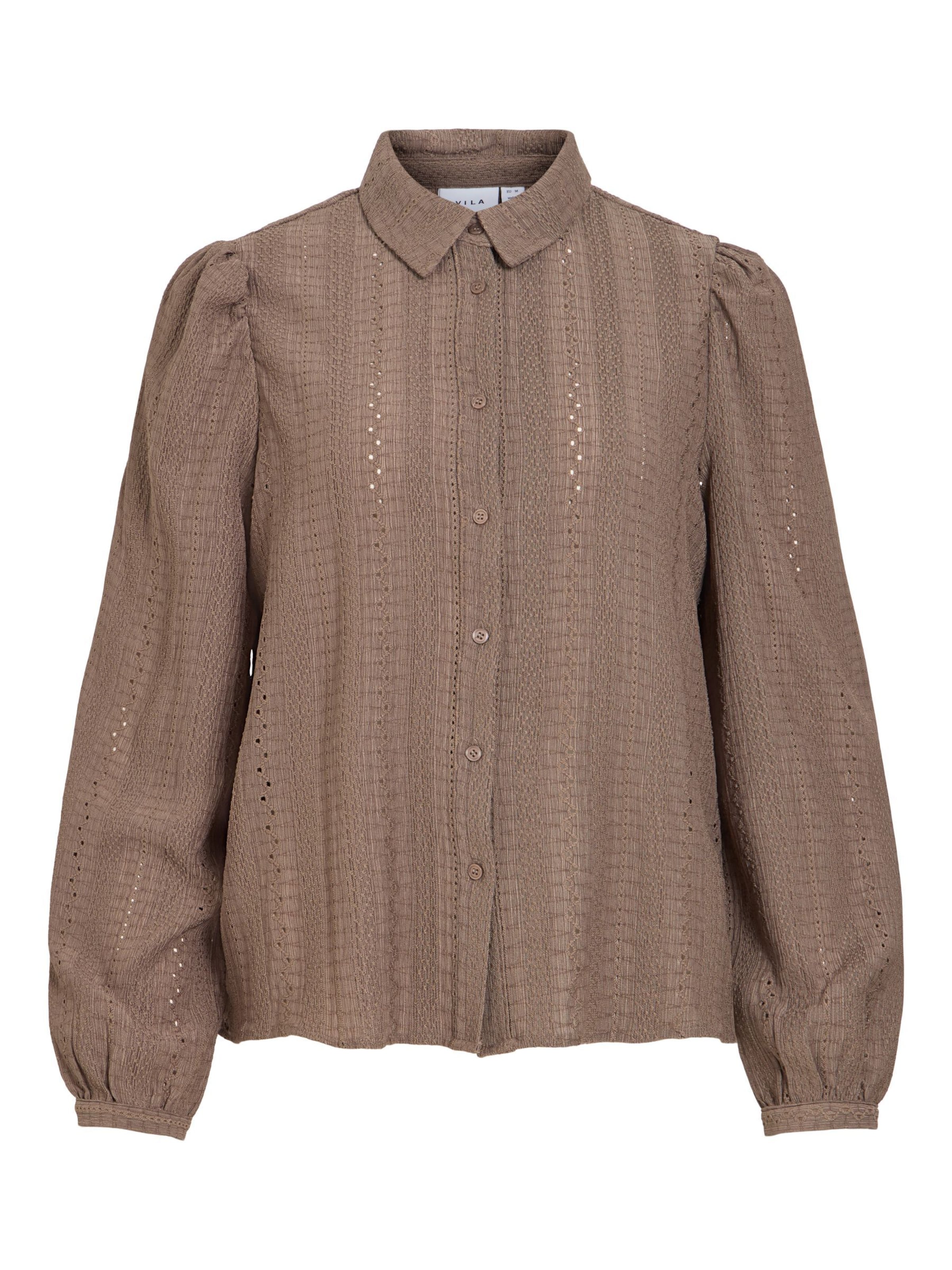 VILA - Blusa 'ZANIA' en marrón: frente