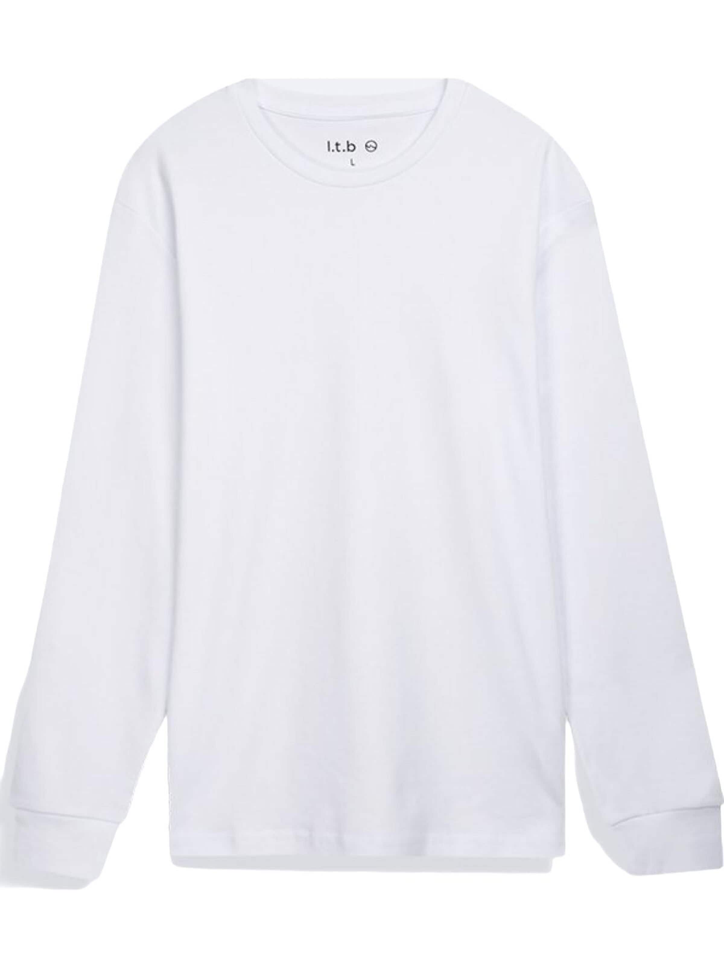 LTB Jeans Sweatshirt 'Crew Neck Sweatshirt' in White: front