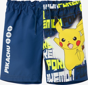 NAME IT Plavecké šortky 'Makhi Pokemon' – modrá: přední strana