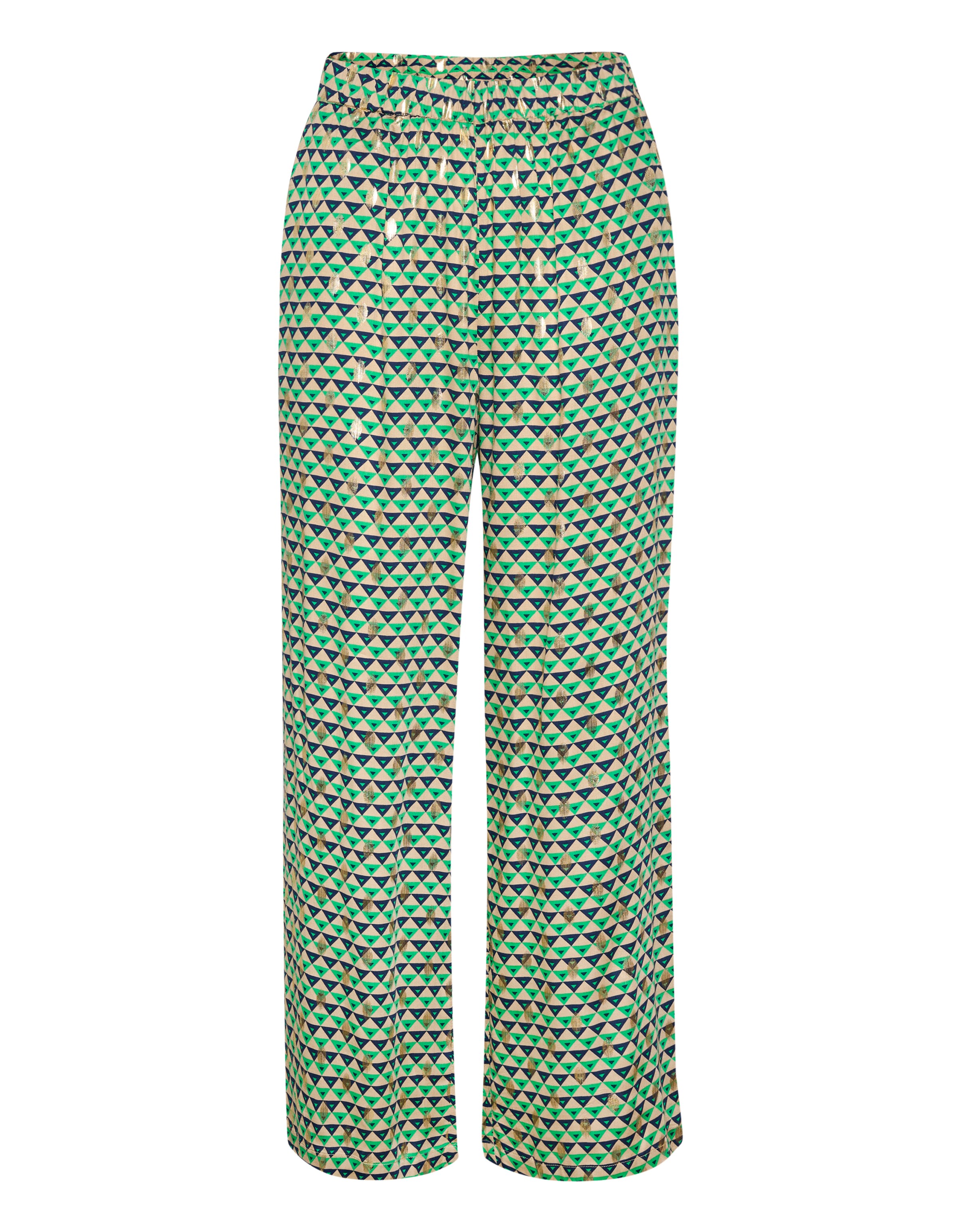 CULTURE Wide Leg Bukser 'Malin' i grøn: forside