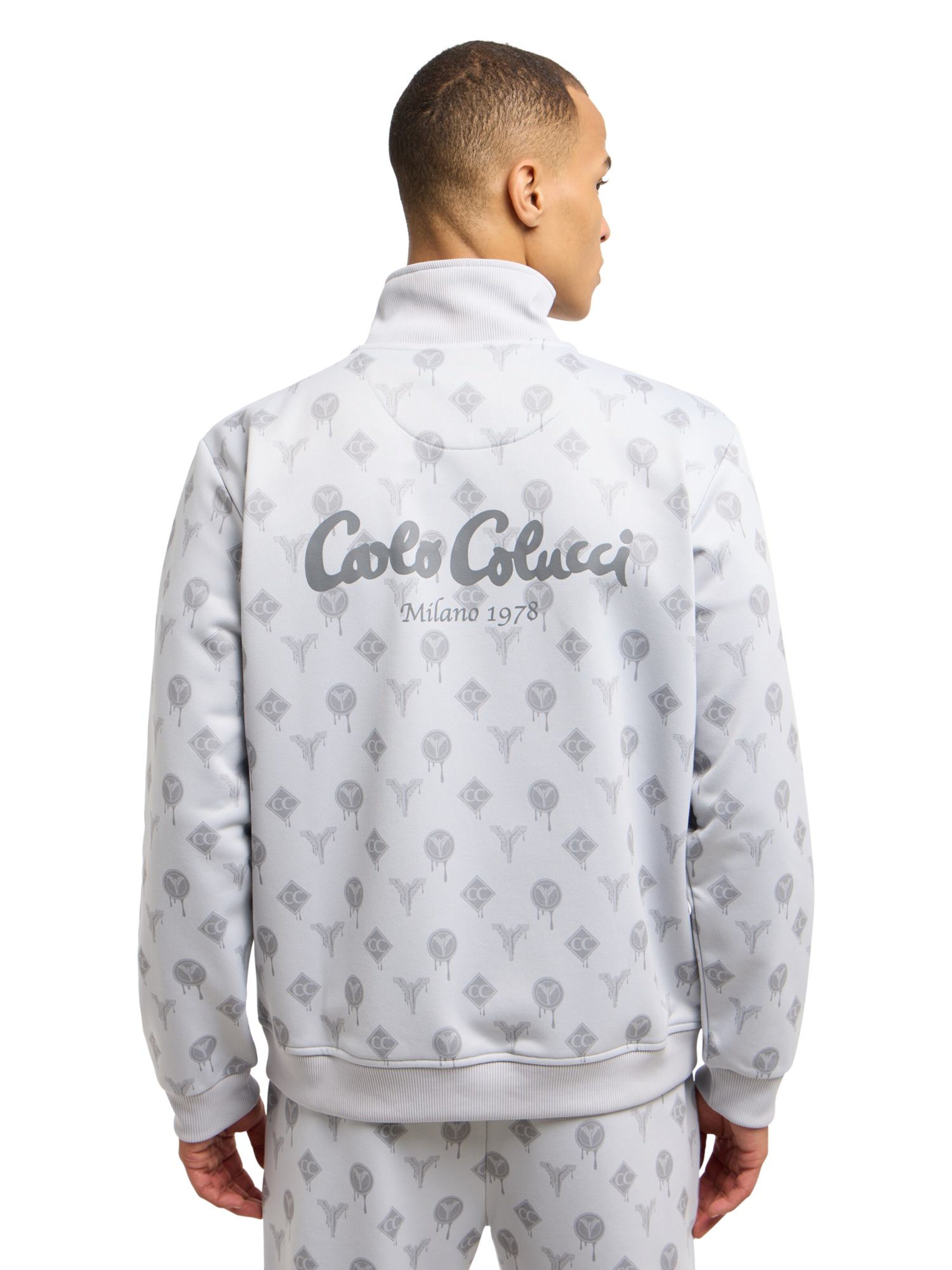 Carlo Colucci Sweat jacket 'Delponte' in Grey