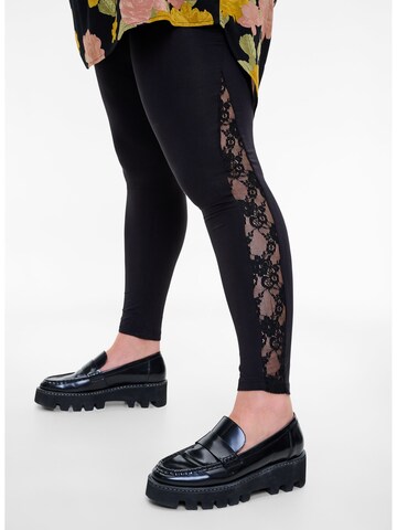 Zizzi Skinny Leggings 'Lala' in Black: front