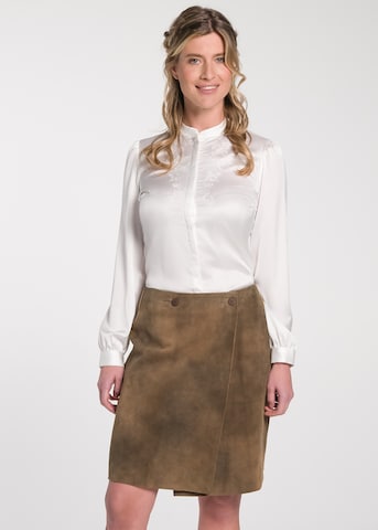 SPIETH & WENSKY Traditional Skirt 'Toulouse' in Brown: front