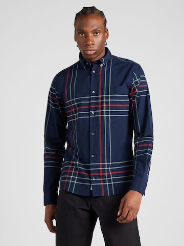 s.Oliver Regular fit Button Up Shirt in Blue: front