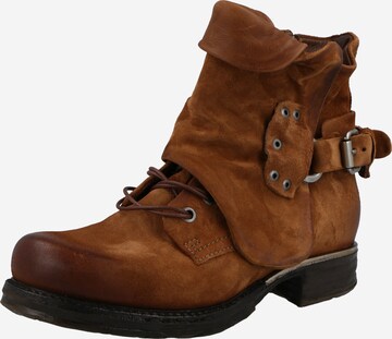 A.S.98 Boot 'Saintmetal' i brun: framsida