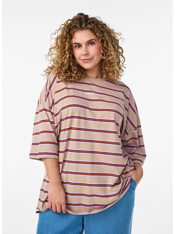 Maglietta 'Luni' di Zizzi in beige