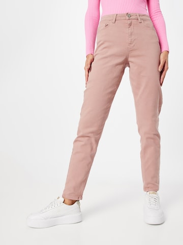 PIECES Tapered Jeans 'KESIA' in Roze: voorkant