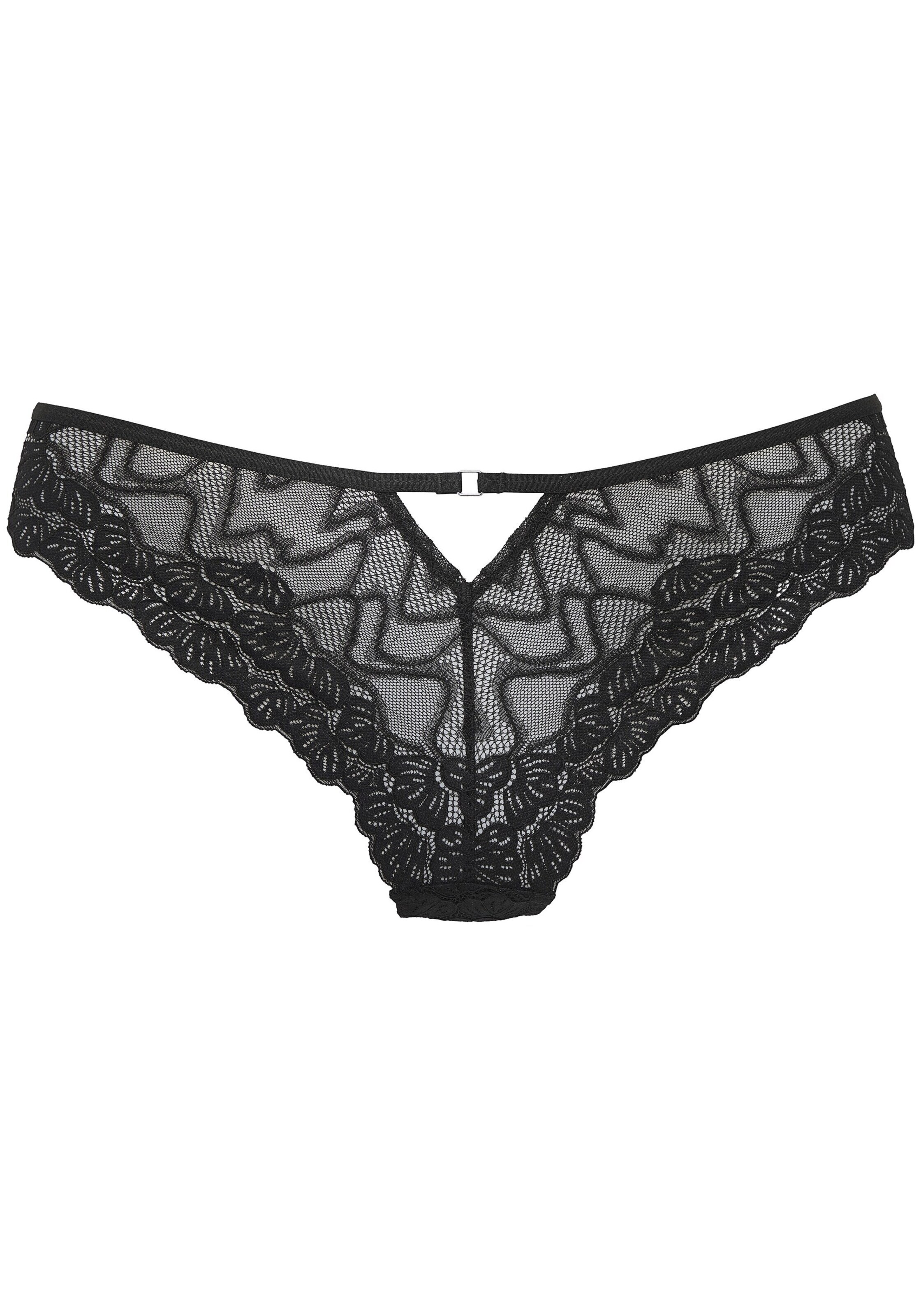 LASCANA String bugyik - fekete: elől