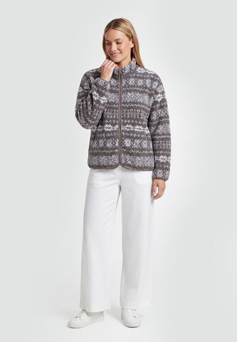 usha WHITE LABEL Fleece jas in Grijs