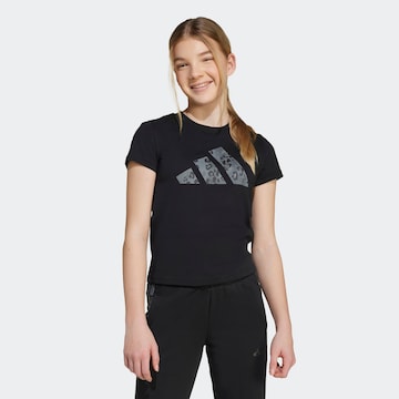 ADIDAS SPORTSWEARTehnička sportska majica - crna boja: prednji dio
