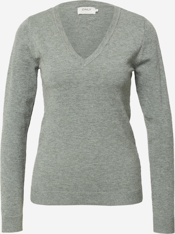 ONLY Sweater 'LEYLA' in Grey: front