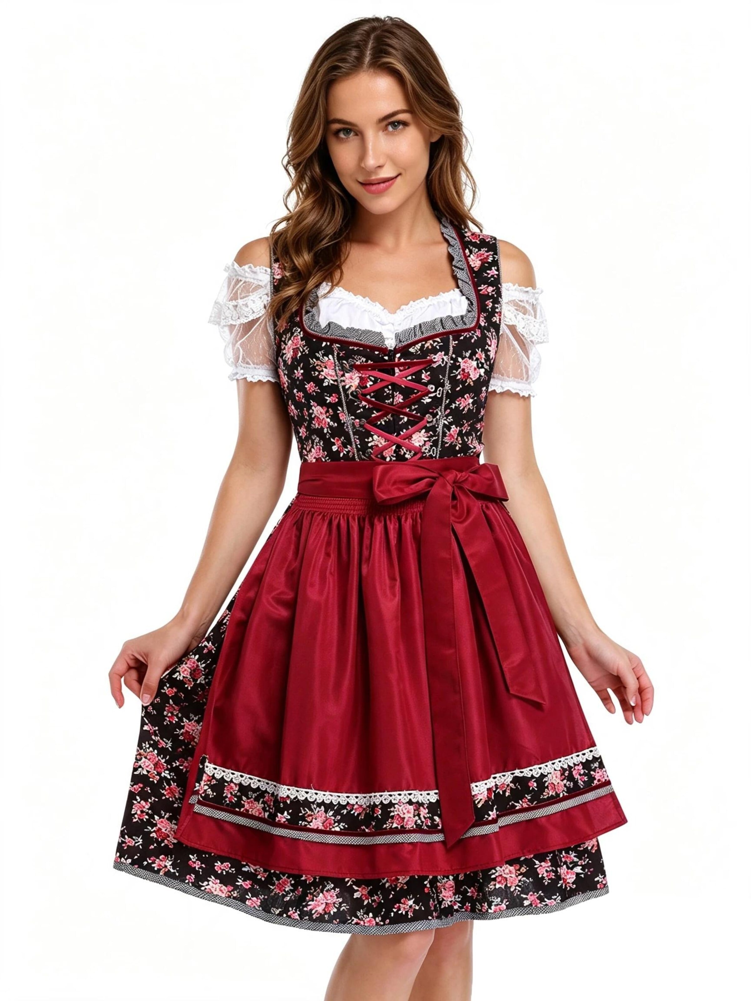 KoJooin Dirndl‌‌ in 36 in weinrot, Produktansicht