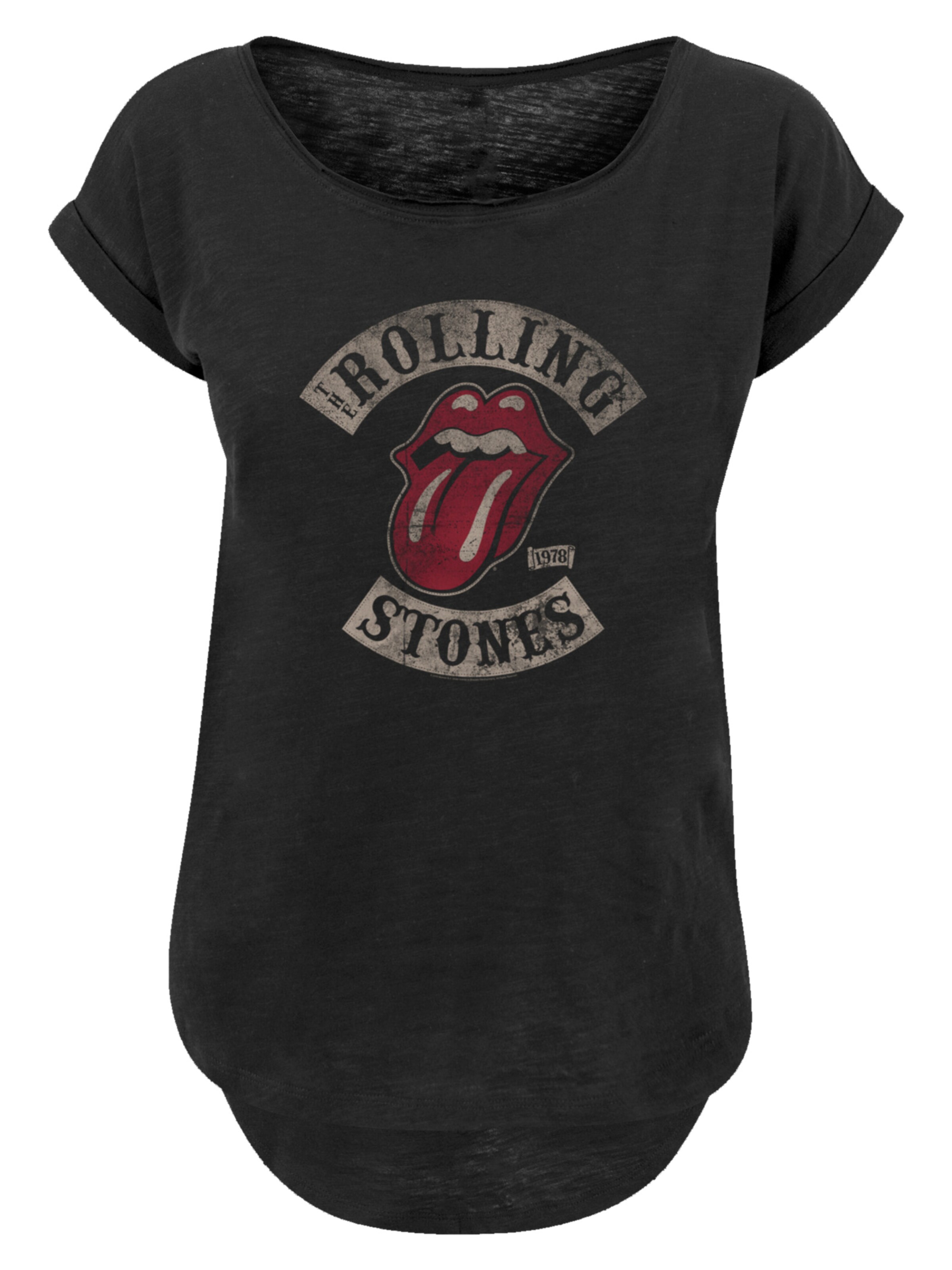 F4NT4STIC Shirt 'The Rolling Stones Tour '78' in Zwart: voorkant