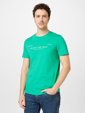 TOM TAILOR DENIM Bluser & t-shirts i grøn: forside