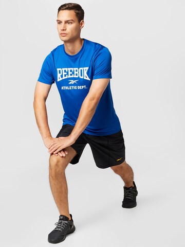 T-Shirt fonctionnel Reebok en bleu
